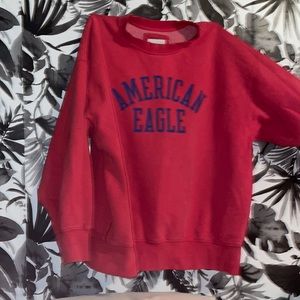 Red American eagle crew Neck